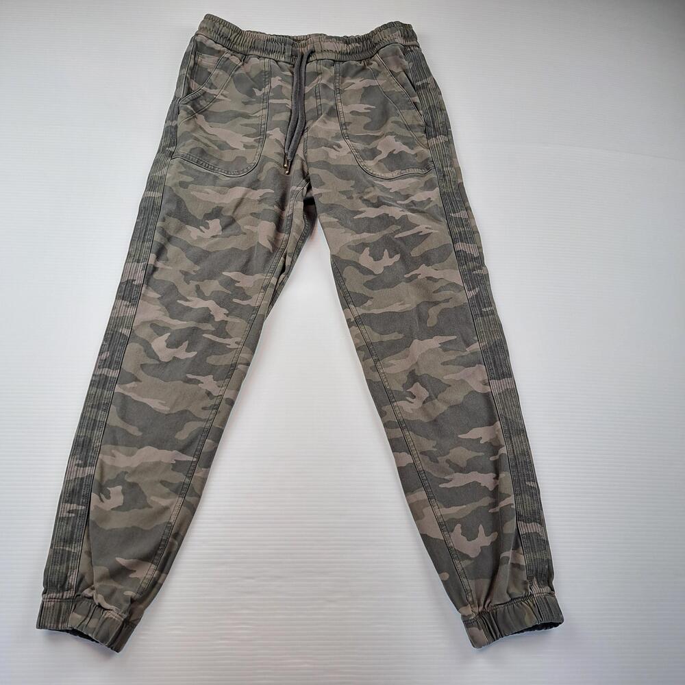 Athleta Pants Womens 4 Green Camo Farallon Jogger Stretch Twill Pull On Lounge
